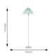 image 3 of ValueLights Akira Blue Pleated Shade Freestanding Floor Lamp