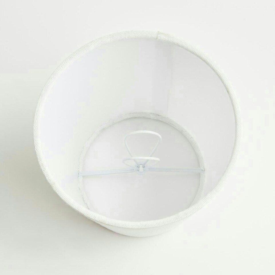 image 1 of White Linen Clip On Shade N/A