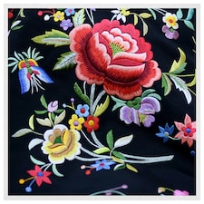 Vibrant flowers (Picutre Frame) White | XL