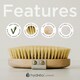 image 2 of Hydréa London Professional Vegan Dry Body Brush FSC® Certified Beechwood with Cactus Bristle for Exfoliation & Detox