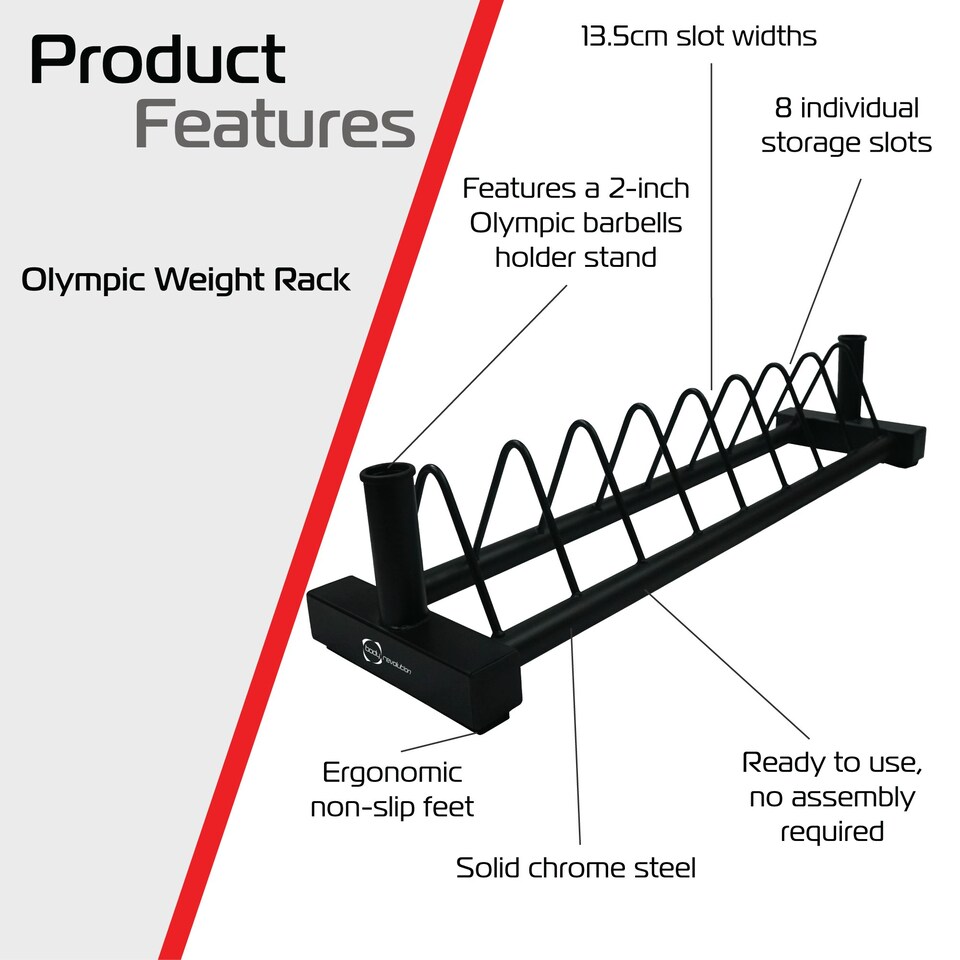 image 1 of Olympic Bumper Weight Rack Black