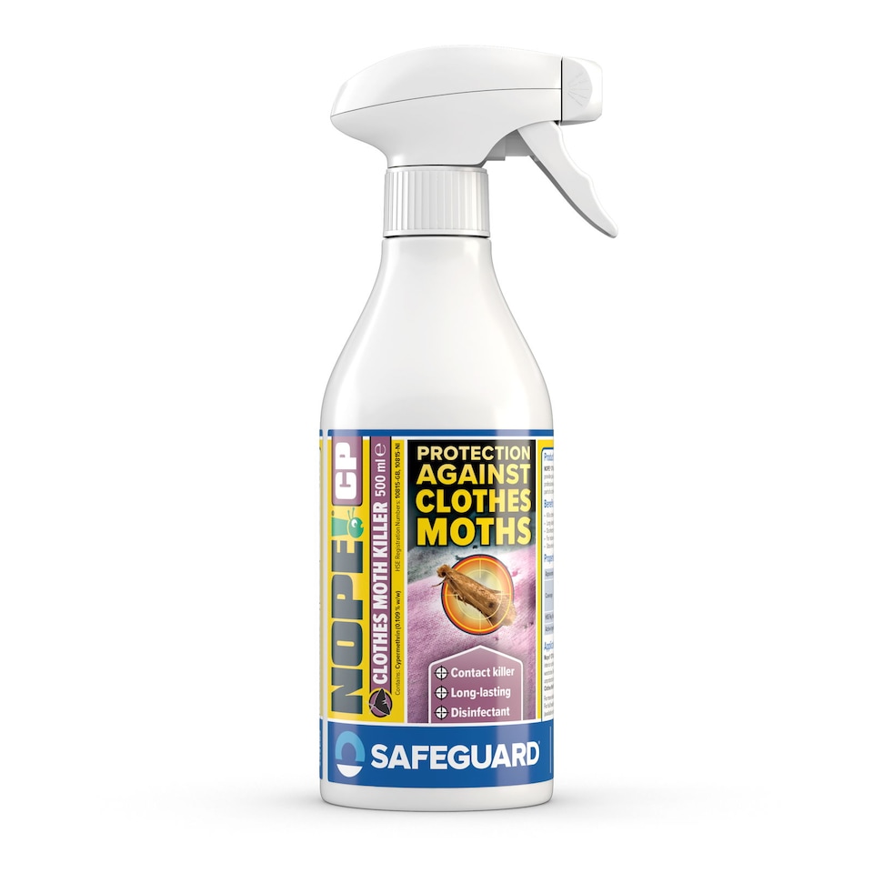 image 1 of NOPE CP Moth Killer Spray (500ml) Fast acting, Odourless, Long-lasting Moth Repellent for Home, Clothes, Wardrobe, Room, Carpets