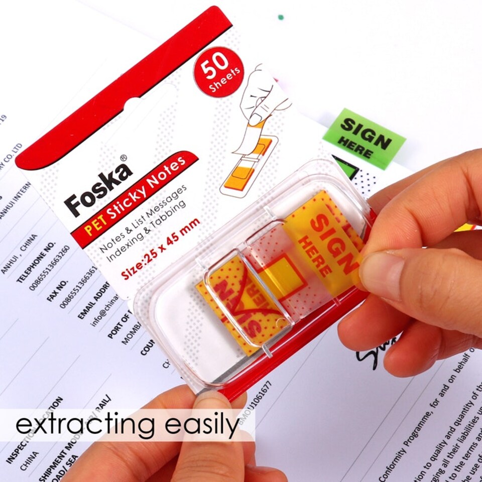 image 1 of Pack of 50 "Sign Here" Sticky Index