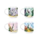 image 3 of Wizard of Oz Stacking Mugs Set - Dorothy Glinda Emerald City Gift - Set of 4 Ceramic Cups Set with Metal Stand | White
