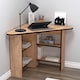 image 3 of Corner Computer Desk with Shelves | Orange | Atlantic Pine & Black | 1