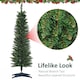image 7 of HOMCOM 5ft Unlit Artificial Christmas Tree, Pencil Slim mas Tree with Solid Stand and Realistic Branches, Green
