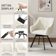 image 5 of Yaheetech Swive Velvet Dining Chair with Backrest and Armrests | White | Beige | One Size