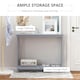 image 4 of HOMCOM Wooden Console Table Storage Drawer Shelf Entryway Grey | Grey