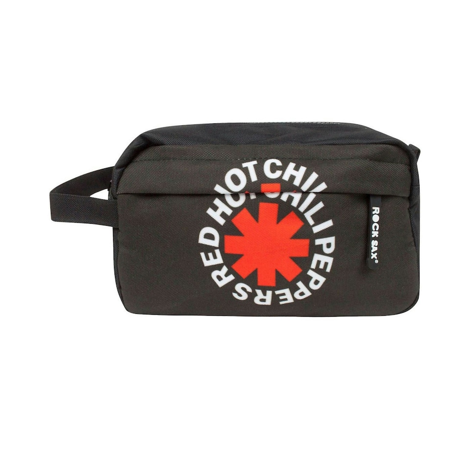 Rock Sax Official Unisex Red Hot Chili Peppers Washbag - Black - One Size Black