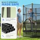 image 3 of HOMCOM 4.6FT Kids Trampoline with Safety Enclosure for Ages 3-10 Years | Black | Black