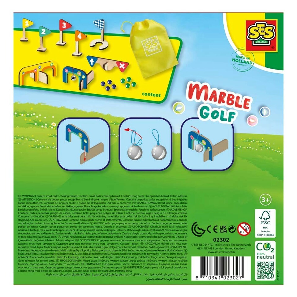 image 1 of SES CREATIVE Wooden Minigolf Course Marble Set