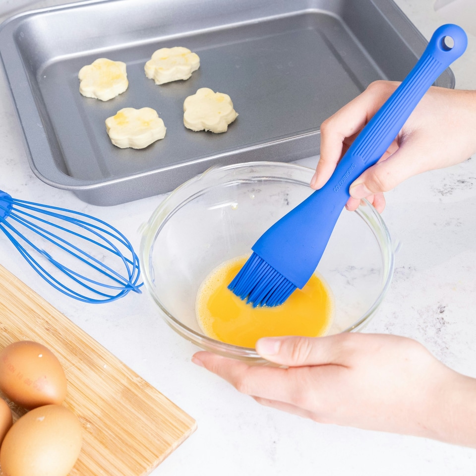 image 1 of Colourworks Silicone Pastry Brush Blue Heat Resistant