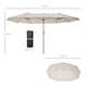 image 7 of Outsunny Sun Umbrella Canopy Double-sided Crank Sun Shade Shelter 4.6M Beige
