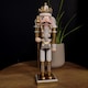 image 1 of 30cm Wooden Christmas Nutcracker Soldier Decoration with Gold Body and Shoes