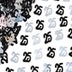 image 2 of 25th Confetti Black & Silver 14G 1PK