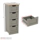 image 3 of Bath Vida Priano 4 Drawer Freestanding Bathroom Storage Cabinet, Grey & Oak | Grey | Grey & Oak | 1