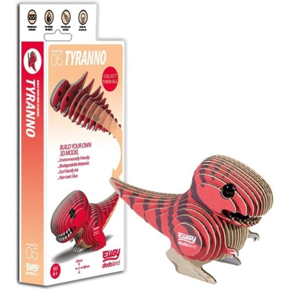 image 1 of Eugy Tyranno T-Rex Dinosaur 3D Craft Kit