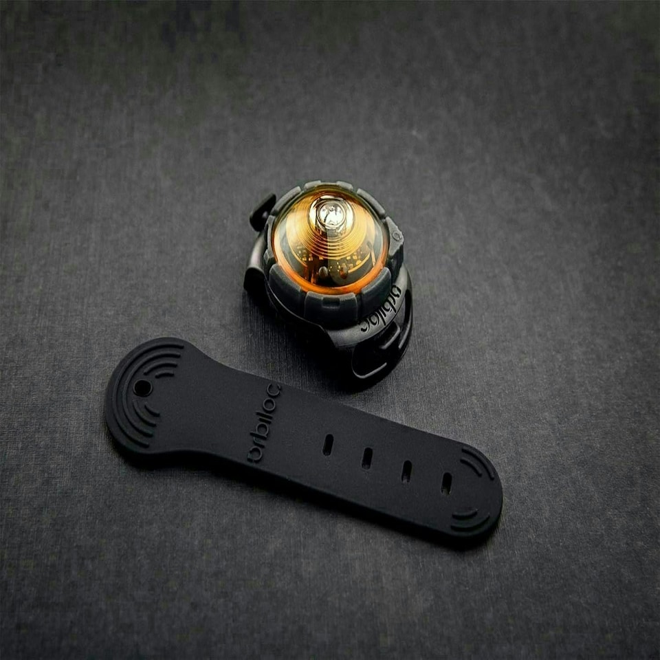image 1 of Orbiloc Dual Flashing/Solid Safety LED Light for Dogs - Yellow - One Size