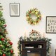 image 8 of HOMCOM 60 cm Prelit Christmas Wreath, Door Wreath with Realistic Branches