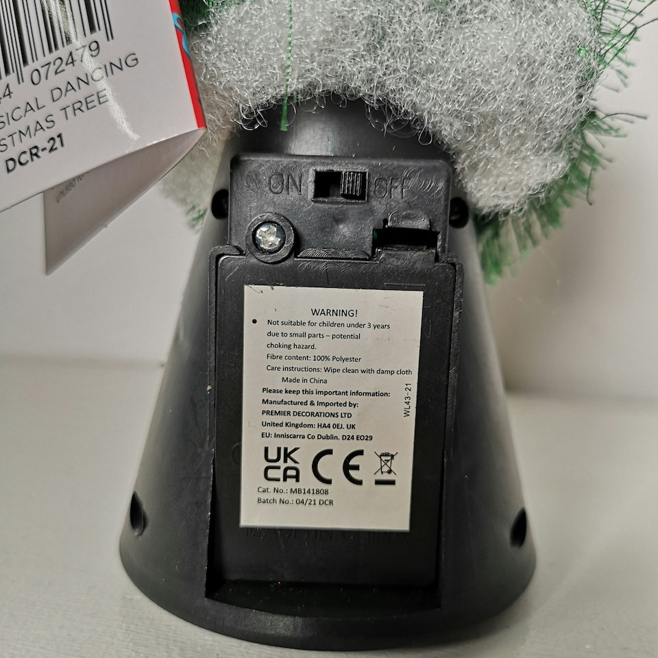 image 1 of 18cm (7") Musical Dancing Christmas Tree Dancing to "Jingle Bell Rock"