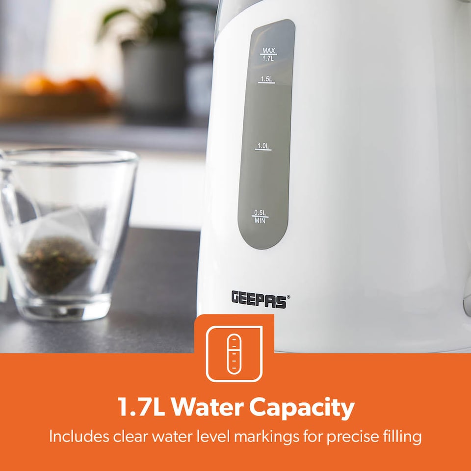 image 1 of GEEPAS 2200W Illuminating Electric Kettle, 1.7L