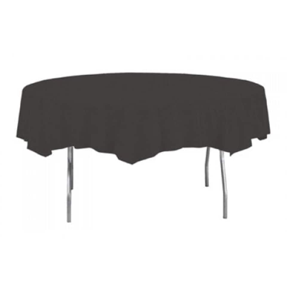 Black Round Plastic Tablecover 213cm