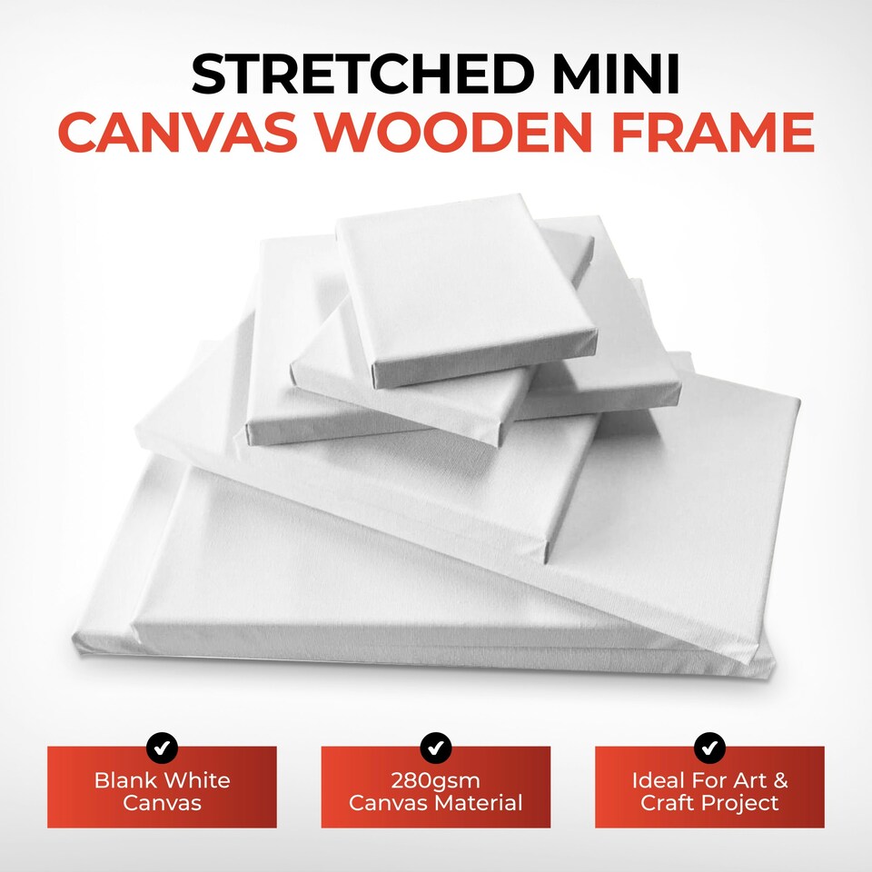 image 1 of 20x25cm Stretched Mini Canvas 280gsm