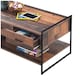 image 1 of Abbey Coffee Table with 3 Drawers Rustic Industrial Oak Effect Living Room