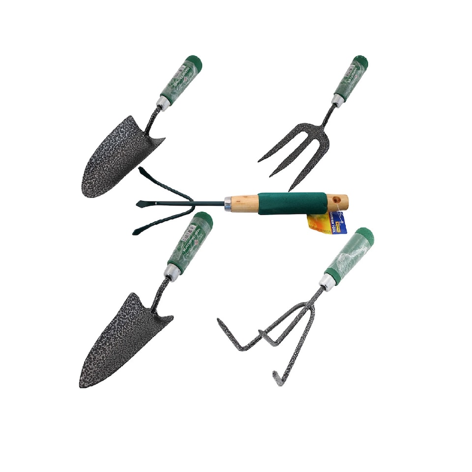 image 1 of Set Of 5 Gardening Tools Planting Plastic Handle Outdoor Garden Tool