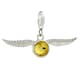 image 1 of Harry Potter Golden Snitch Clip on Charm with Crystals Elements BHPSC004