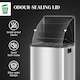 image 10 of HOMCOM 2 x 30L Double Kitchen Bin, Pedal Bin with Soft-Close Lid, Silver Silver