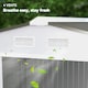 image 8 of Outsunny 9 x 6FT Galvanised Garden Storage Shed with Sliding Door, Silver