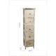 image 7 of 5 Drawer Chest Natural Wooden Tallboy Bedroom Storage Organiser Fully Assembled