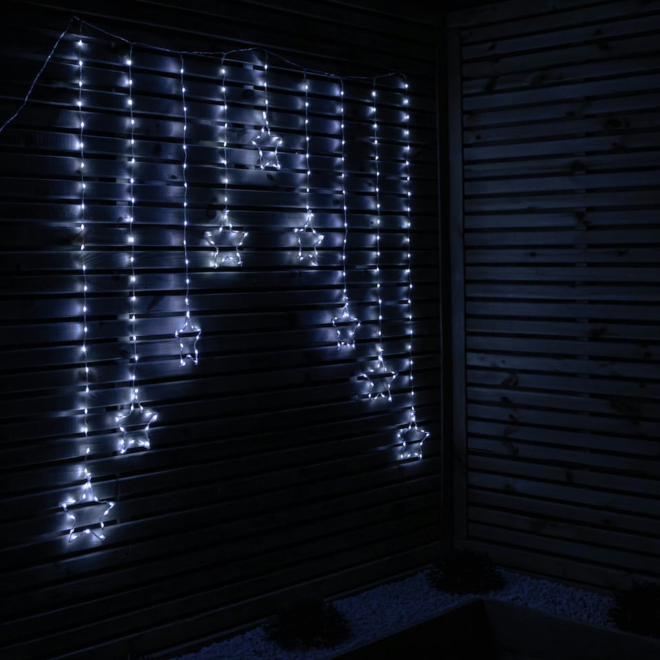 image 1 of 1.2m x 1.2m FlexiBrights Christmas Star Curtain Lights with 258 White LEDs