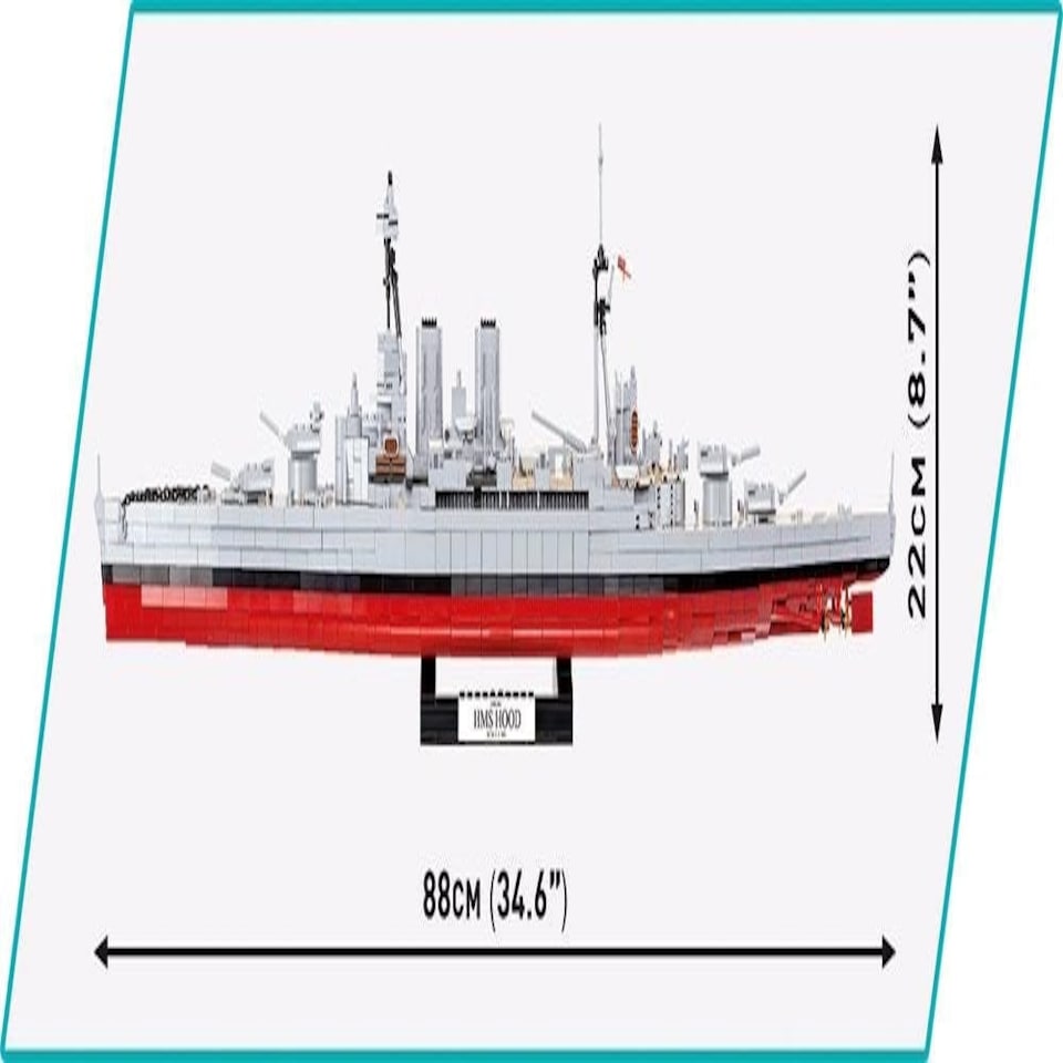 image 1 of HMS HOOD ship brick model - COBI 4830 - 2613 bricks