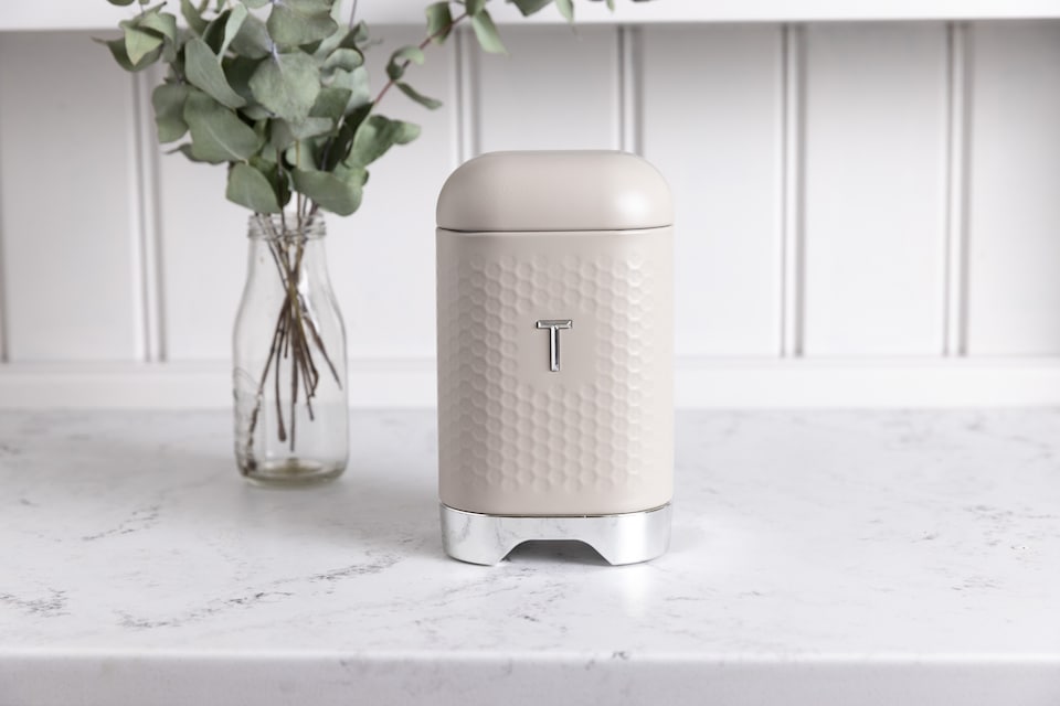 image 1 of Lovello Tea Canister LatteTextured 11x11cm