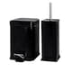 image 1 of Harbour Housewares Square Toilet Brush & Bin Set - Black | Black | Black
