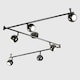 image 2 of ValueLights Retro Adjustable 6 Way Eyeball Black Chrome Ceiling Spotlight