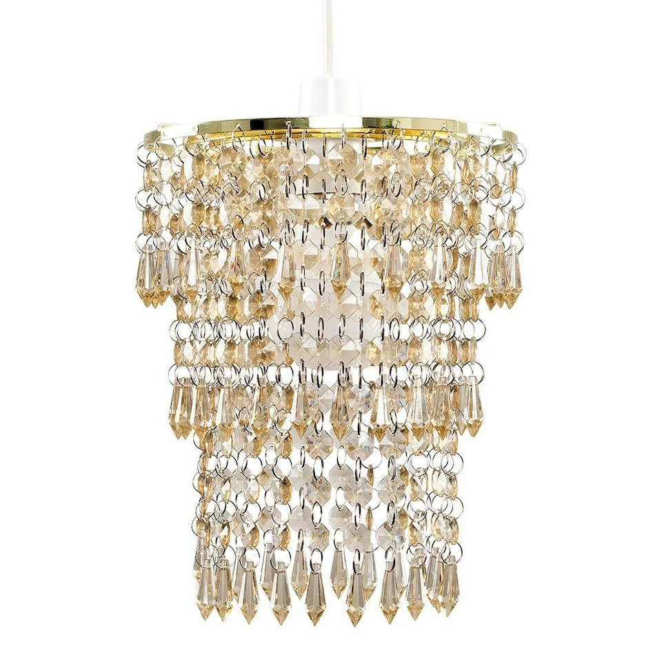 image 1 of ValueLights Decorative Gold Acrylic Ceiling Pendant Light Shade | Gold