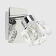 image 3 of ValueLights Ritz Ice Cube Pair of Silver Indoor Wall Spotlight