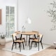 image 4 of Roxby Dining Chairs in Black and Oak Set of 2