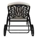 image 7 of Charles Bentley Cast Aluminium Sun Lounger Recliner With Beige Cushion - Black