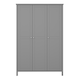image 2 of Tromso 3 Door Wardrobe Grey