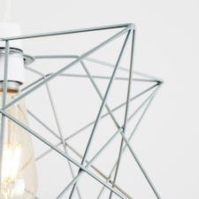 ValueLights Retro Matt Grey Geometric Star Design Ceiling Pendant Light Shade