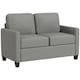image 1 of HOMCOM Modern 2 Seater Sofa with Spring Cushion, Back Pillow, Grey Grey