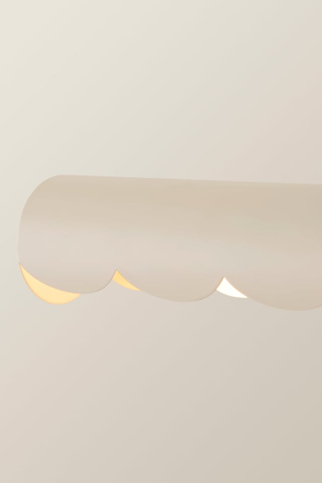 image 1 of ValueLights Millie Cream Flower Scallop Adjustable Picture Wall Light and Bulb
