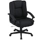 image 1 of HOMCOM Swivel Executive Office Chair Mid Back Chair w/ Arm, Black Black