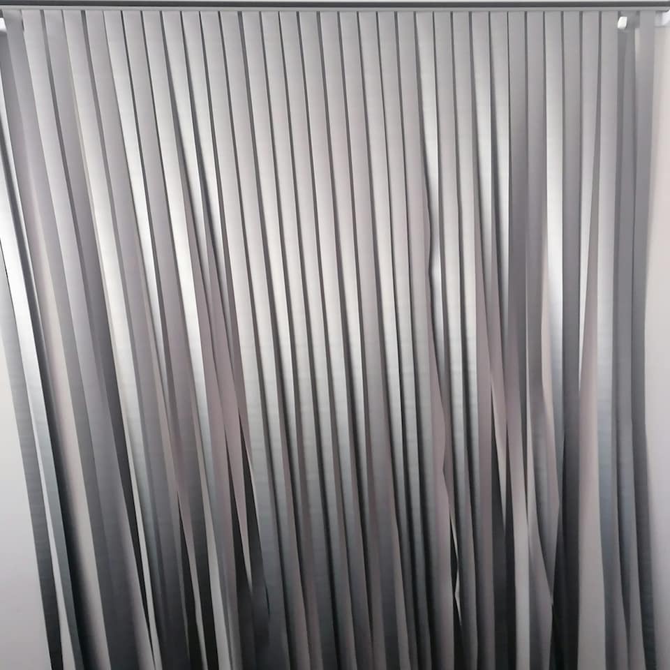 image 1 of Slat type Door Curtain,Bug Blind,Fly Blind,Strip Blind-ALL SILVER - 80cm wide x 200cm drop Silver