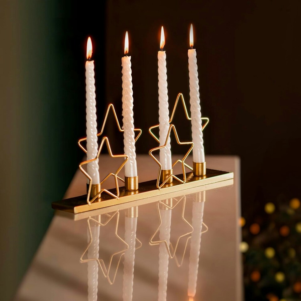image 1 of Marco Paul Gold Start Candle Holder 39cm Gold