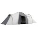 image 1 of Outsunny 4-6 Man Tunnel Tent with 2 Bedroom, Living Area and Vestibule, Large Camping Tent with Groundsheet, 2000mm Waterproof, UV50+, Portable Bag, for Fishing Hiking Festival, Grey and Yellow